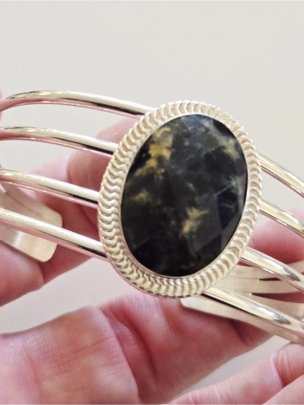 Estate Southwest STERLING & MINE FINDS Vintage Cuff Bracelet